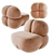  Luxe Barrel Lounge Chair Set 3D model small image 10