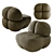  Luxe Barrel Lounge Chair Set 3D model small image 14