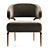 Elegant Modern ARMCHAIR Haines 3D model small image 2