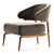 Elegant Modern ARMCHAIR Haines 3D model small image 3