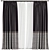 Modern Curtain Set M61 3D model small image 1