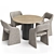 E7.6 Chair & Type D dining table 3D model small image 3