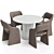 E7.6 Chair & Type D dining table 3D model small image 4