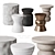 Contemporary Marble End Tables 3D model small image 1