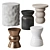 Contemporary Marble End Tables 3D model small image 2
