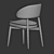 Sleek Hyde Dining Chair, Westelm 3D model small image 4