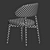 Sleek Hyde Dining Chair, Westelm 3D model small image 5