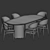 Modern Dining Set: Hyde Chair & Moon Table 3D model small image 3