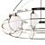 Elegant Maytoni Plated Chandelier 3D model small image 2