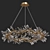 Modern Brass Crystal Chandelier 3D model small image 2