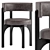 Luxurious Heron Dining Chair Set 3D model small image 1