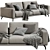 Luxury Marac Lione Sofa Set 3D model small image 1