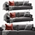 Modern Contemporary Mercury Sofa Set 3D model small image 1