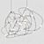 Elegant Cloud Pendant Light 3D model small image 3