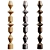 Modern Metal, Gypsum & Wood Totem 3D model small image 1