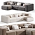 Gervasoni Samet A Modular Sofa 3D model small image 3