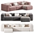 Gervasoni Samet A Modular Sofa 3D model small image 4