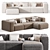 Gervasoni Samet A Modular Sofa 3D model small image 6