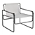 Ergonomic Leather Lounge Chair 3D model small image 3