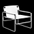 Ergonomic Leather Lounge Chair 3D model small image 7