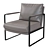 Nappa Premium Grey Lounge Chair 3D model small image 3