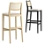 Eva Modern Barstool, 1110mm Height 3D model small image 2