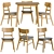 Honey Oak Dining Set, CoronaRender 3D model small image 1