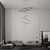 Hex LED Chandelier: Modern Interior Accent 3D model small image 4