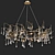 Modern Brass Crystal Chandelier 3D model small image 1