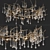 Modern Brass Crystal Chandelier 3D model small image 2