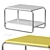 Baggboda Side Table Modern Yellow White 3D model small image 1