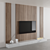 Minimalist TV Wall with Fireplace 3D model small image 1