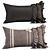 Elegant Decorative Pillows Set 3D model small image 1