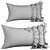 Elegant Decorative Pillows Set 3D model small image 3