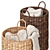 Savannah Seagrass Tote Basket 3D model small image 2