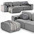 Parma Corner Modular Sofa 3800mm 3D model small image 3