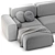 Parma Corner Modular Sofa 3800mm 3D model small image 6