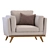 Modern Zander Armchair by West Elm 3D model small image 1