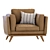 Modern Zander Armchair by West Elm 3D model small image 3