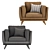 Modern Zander Armchair by West Elm 3D model small image 4