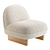 Cozy Sherpa Accent Chair 3D model small image 3