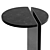 Metal Stone Half Side Table 3D model small image 2