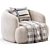 Elegant ALAND Armchair Marac Collection 3D model small image 3
