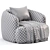 Elegant ALAND Armchair Marac Collection 3D model small image 7