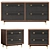 Sleek Leather & Wood Dresser 3D model small image 1