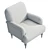Modern Upholstered Armchair with Textured Design 3D model small image 6