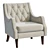 Anatonia Tufted Wingback Chair in Large Size 3D model small image 1