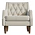 Anatonia Tufted Wingback Chair in Large Size 3D model small image 2