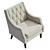 Anatonia Tufted Wingback Chair in Large Size 3D model small image 5