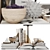 Modern Decor Set with Lamp 3D model small image 2